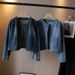 Casual Loose Fit Denim Jacket For Women With Big Pockets, Korean Style Autumn Fashion, Light Blue & Dark Blue_mkmklike.com