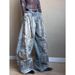 American Retro Style Plus-size Washed Distressed Scythe Design Jeans For Women, Street Style, Loose Fit, Slimming,_mkmklike.com