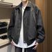 JUJUPS American Retro Leather Jacket Trendy Loose Casual Spring And Autumn Coat Men, Stylish Top For Men_mkmklike.com