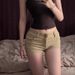 Retro American Khaki Shorts for Women Low Rise Sexy Tight Fitting A-Line Bodycon Hot Pants Summer Jeans_mkmklike.com