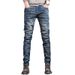New Spring And Autumn Jeans Men's Elastic Loose Straight Slim Fit Casual Trend Brand Autumn Regular Long Pants_mkmklike.com