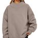 Women's sweatshirt long sleeve turtleneck pullover sweatshirt casual sweatshirt fleece top_mkmklike.com