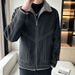 Pulse Pulse Thickened Men's Fleece-Lined Turn-Down Collar European And American Trend Cotton Denim Coat Slim Fit Handsome Jacket_mkmklike.com