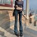 YC&American Retro Low-waist Sexy Stretch Slim-fit Versatile Flared Jeans For Women In Early Autumn & Extra-long Pants_mkmklike.com