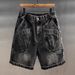 Men's Heavyweight Workwear Denim Shorts Summer Thin Loose Fit American High Street Style Trendy Versatile Mid-Length Five Point_mkmklike.com