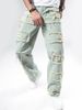 Men's Non Stretch Motorcycle Jeans Straight Leg Street Splicing With Frayed Edges And Holes Denim Pants Trendy Casual High Street Jeans_mkmklike.com