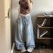 Men’s Clothing Large Size Retro High Street National Trend Letter Print Design Scimitar Jeans Versatile Casual Straight Wide Leg Pants_mkmklike.com