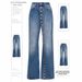 Women's Retro Washed High Street Denim Jeans Single-Breasted Straight Leg Wide Leg Pants Casual Fashion Office Lady Style_mkmklike.com