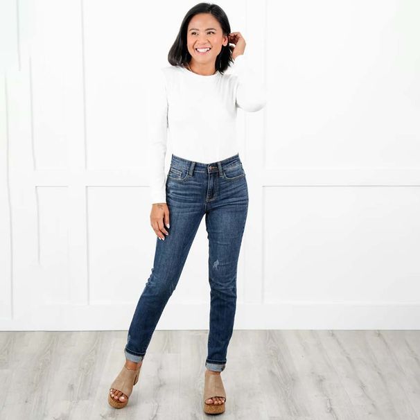 Women's Clothing Jeans Large Size Elastic Slim Fitting Pencil Pants Straight Denim Trousers_mkmklike.com