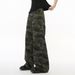Men's Clothing Autumn Retro High Street Camouflage Straight Wide Leg Jeans_mkmklike.com
