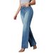 Custom Made Women's mid Waist Straight Leg Jeans Retro American Style Long Wide Leg Pants Loose Fit Denim for Hot Girls_mkmklike.com