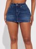 K Elastic Denim Skirt For Women, Denim Short Skirt_mkmklike.com