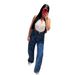 Women's High-Waisted Flared Jeans With Vintage Print - Stretch Denim For Retro Street Style (S/M/L)_mkmklike.com