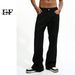 EF JEANS | 2023 New American Retro White Slightly Pulled Pants Slim Washed Straight Wide-leg Jeans Men_mkmklike.com