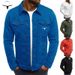 Men's New Western Denim Casual Button Up Cardigan Workwear Multi Bag Jacket Top_mkmklike.com