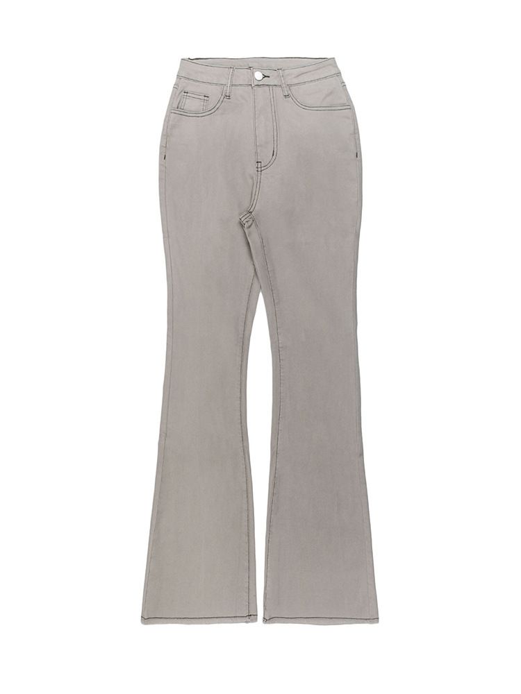 Women’s Clothing Sexy Jeans, Women's Stretch Comfort Outer Leg Thick Crotch Wide Flared Pants_mkmklike.com