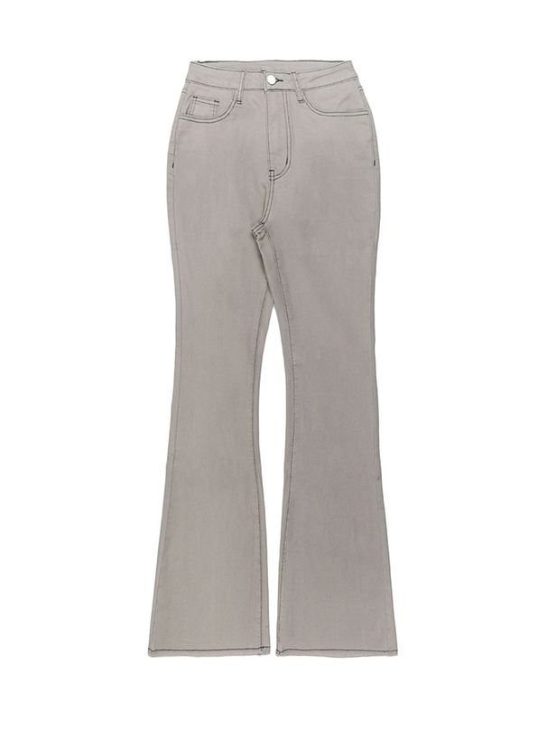 Women’s Clothing Sexy Jeans, Women's Stretch Comfort Outer Leg Thick Crotch Wide Flared Pants_mkmklike.com