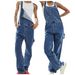 Men's Clothing Couples Outfit Men's Bib Denim Jumpsuit Ripped Denim Overalls Trousers_mkmklike.com
