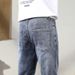 Large Size Men's Spring And Summer Trendy Brand Jeans Men's Versatile Embroidery Plus Fattening Plus Slim Denim Trousers Men's Jeans_mkmklike.com
