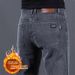 Men's plus Size Stretch Denim Jeans Loose Fit Straight Leg Casual Style Thickened Durable for Autumn Winter Work Safety_mkmklike.com