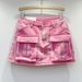 Personalized Pocket Workwear Denim Skirt For Women New Style In Spring Pink Age Reducing High Waist Niche Versatile Hip Wrapped Short Skirt_mkmklike.com