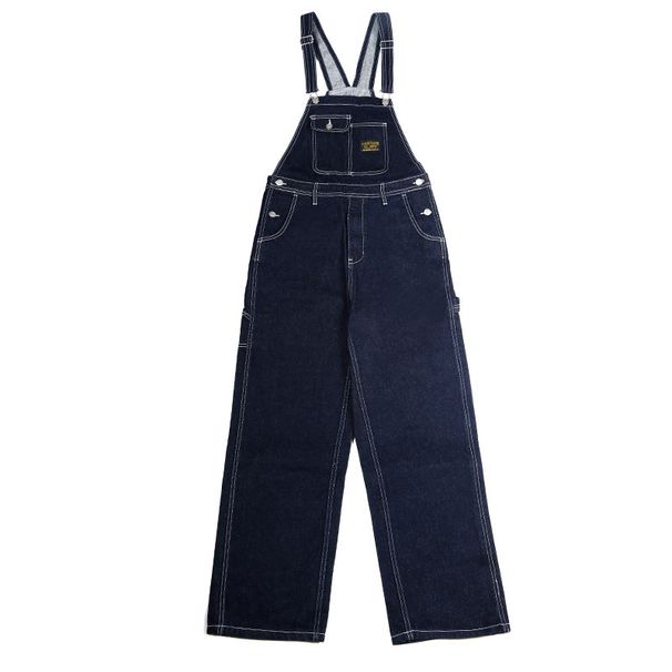 Nordmann New OKONKWO Original Color Denim Workwear Overalls Men's Vintage Striped Jeans Jumpsuit Khaki_mkmklike.com