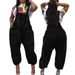 Cross Border Specializes In European And American Fashionable Wide Legged Denim Loose Overalls_mkmklike.com