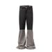 Unisex Grunge Gradient Flare Jeans – High Street Distressed Denim Pants With Vintage Wash & Raw Hem – 90s Revival Wide Leg Trouser Alternative Fashion_mkmklike.com