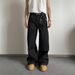 Men's Clothing Retro Selvedge Denim Black Jeans Men's Original Denim Color Straight Flared Long Pants_mkmklike.com