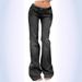 Retro Flare Jeans For Women – High-Waisted Stretch Denim Pants With Slim Fit & Sexy Silhouette_mkmklike.com
