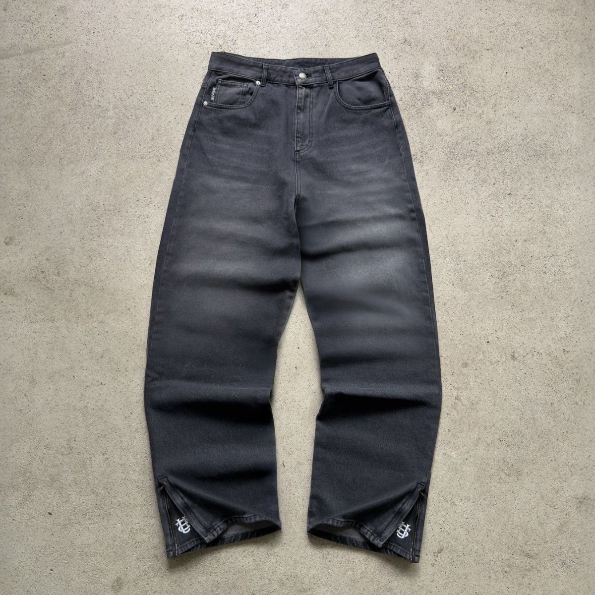 2025 Letter Embroidered Distressed Washed Jeans Men's Spring American Fashion Loose Retro Cross Border Wholesale_mkmklike.com