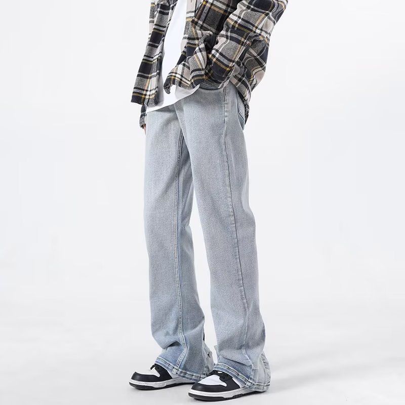 Men's Loose Fit Denim Pants – Street Style Straight Leg Jeans For Casual & Daily Wear (M-2xl, Black/Blue)_mkmklike.com