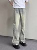 American Street Wash Versatile Micro Flared Jeans, Distressed Zipper Casual Pants, Vibe Trendy Pants_mkmklike.com