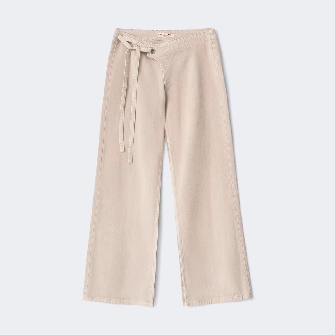 TK Brand Women's Trendy Loose Straight Leg Jeans Drawstring Low Rise Denim Trousers European American Cross Border Fashion_mkmklike.com
