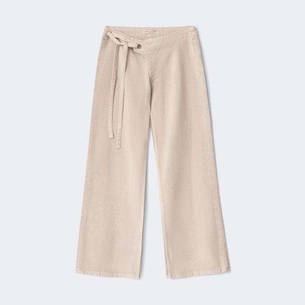 TK Brand Women's Trendy Loose Straight Leg Jeans Drawstring Low Rise Denim Trousers European American Cross Border Fashion_mkmklike.com