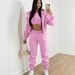European And American Women's Three-Piece Long Pants Fleece-Lined Hooded Sweatshirt Sports Fashion Casual Winter_mkmklike.com