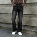 Men's Retro Stretch Washed Straight Leg Patchwork Jeans High Street Style Trendy Cool Versatile Summer Denim_mkmklike.com