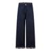 American Street Style Printed Jeans For Men, Niche Design, Color Block, Rolled Hem, Loose Wide-Leg Straight Casual Pants_mkmklike.com