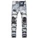 Men's High Street Ripped Stretch Skinny Jeans Slim Fit_mkmklike.com
