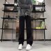 Yellow Mud Elastic Waisted Workwear Jeans For Men In Early Spring, Long Pants, Ooted Narrow Cut American Style Micro_mkmklike.com