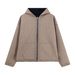 Eon Modish 25 Autumn New American Style Simple Versatile Reversible Hooded Jacket Coat_mkmklike.com