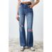 Distressed Washed Straight Leg Jeans For Women – High Waist Loose Fit Ripped Denim Pants (Medium Blue, Light Blue, Black)_mkmklike.com