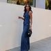 K New Women's Sleeveless Vest Fashion Wide Leg Pants Cowboy Set_mkmklike.com