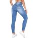 Women's High Waist Ripped Stretch Skinny Jeans - Trendy Distressed Denim Pants With Comfort Fit (S-XXL, Light Blue)_mkmklike.com