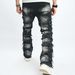 Men's Clothing New Retro Cat Whisker Casual Jeans Fashion High Street Design Straight Pants_mkmklike.com