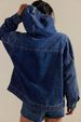 K01 New Fashionable Loose Casual Hooded Denim Long Sleeved Top_mkmklike.com