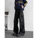 Men's Pleated Jeans High Street Retro Distressed Washed Casual Loose Drape Cargo Trousers Vintage Style American_mkmklike.com