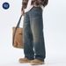 Nordmann Muqiu Clothing | Autumn Winter New American Style Distressed Washed Jeans Men's Cleanfit Loose Straight Long Pants_mkmklike.com