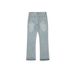 Men's Clean Fit Vintage Washed Jeans – Retro Distressed Denim Pants With Fringe Hem (Light Blue, 507 Fit)_mkmklike.com