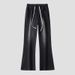 Spring/Summer New Men's American High Street Micro Horn Jeans Loose Water Washable Versatile Elastic Waist Rubber Pants_mkmklike.com